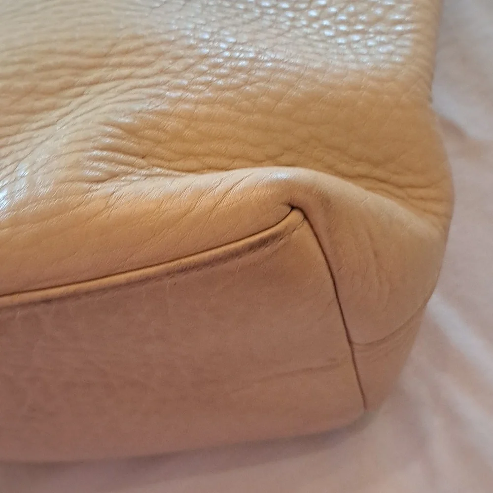 Coach Sarah Pebbled Leather Hobo in Yellow/Taupe - Picture 8 of 9
